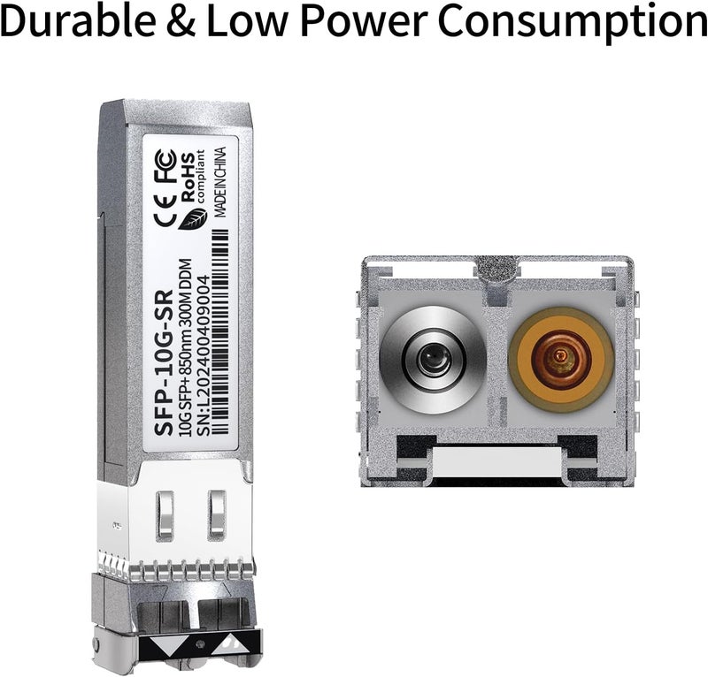 GESD 10G SFP+ LC Module, 10GBase-SR Multi-Mode Ethernet Transceiver, 850nm MMF up to 400m – Compatible with Cisco, Meraki, Ubiquiti, Mikrotik, Netgear, HPE, TP-Link, Aruba and More - Image 4